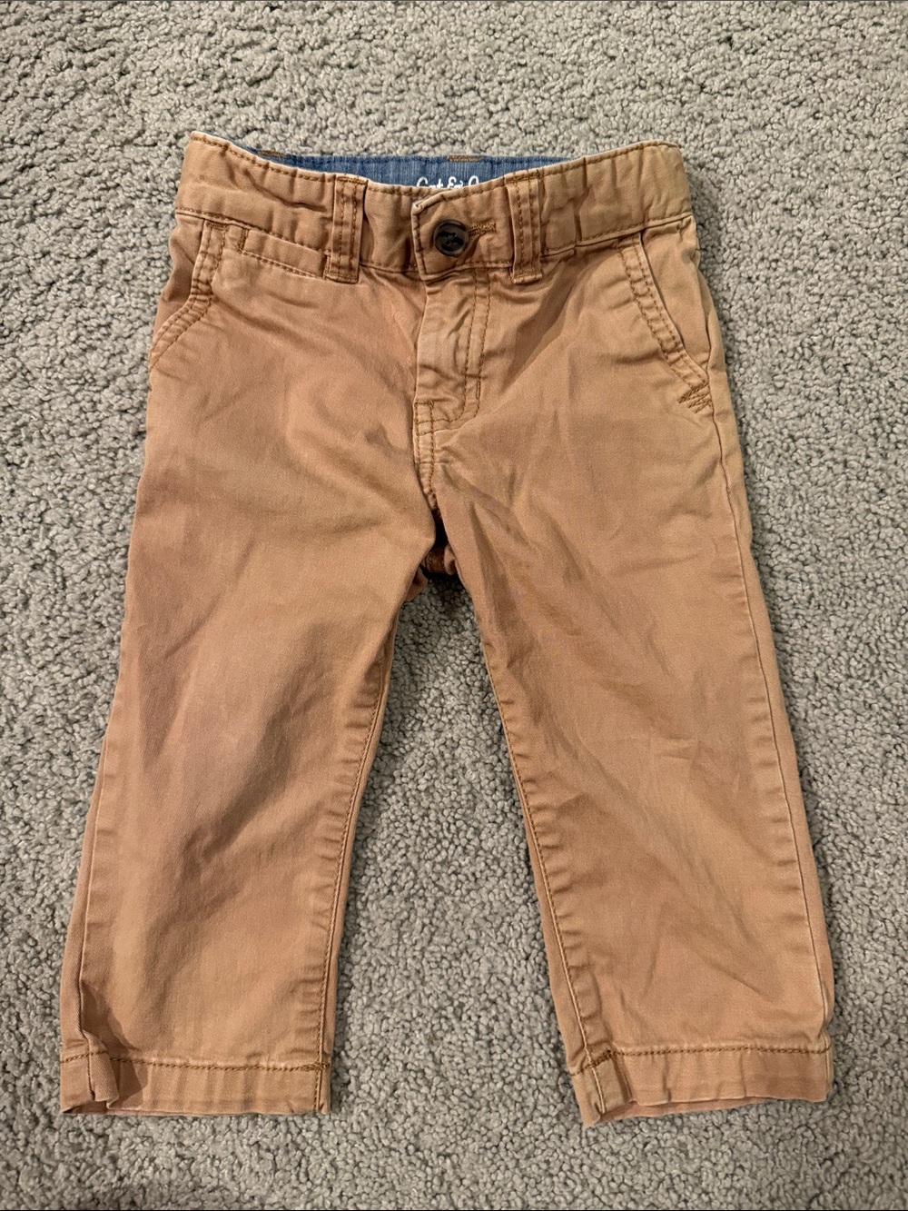 Cat & Jack Boys Tan Casual Chino Pants